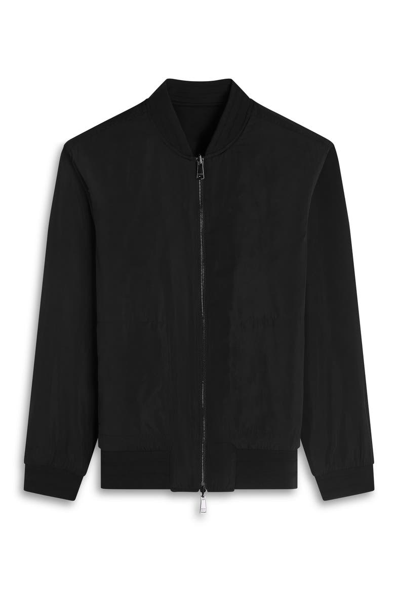 Soft Touch Knit Reversible Bomber Jacket, Alternate, color, BLACK