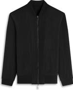 Bugatchi Soft Touch Knit Reversible Bomber Jacket