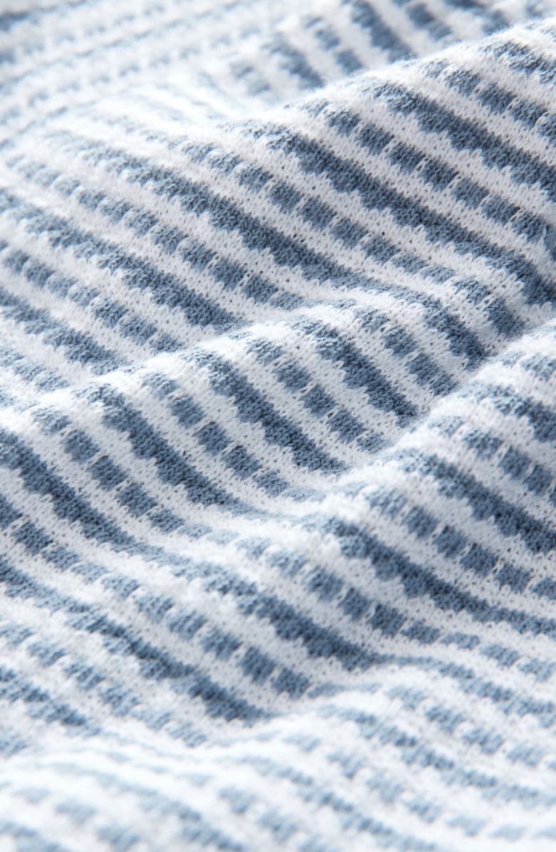 NEXT Kids' Textured Stripe Cotton Top & Shorts Set, Alternate, color, Blue