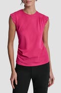 DKNY Grommet Trim Ponte Knit Top
