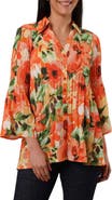 SUNNY LEIGH Pleated Button-Up Shirt