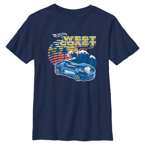 Boy's Hot Wheels Distressed West Coast Wave  Graphic T-Shirt