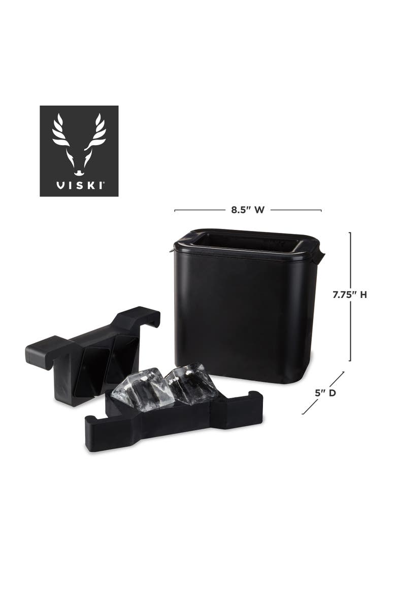 Viski Glacier Rocks Clear Ice Maker, Alternate, color, Black