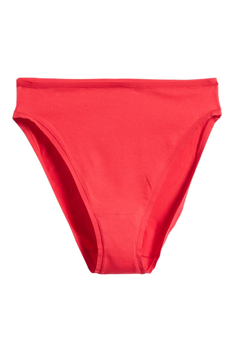 Bliss Bare Cotton High Cut Briefs, Main, color, BONFIRE