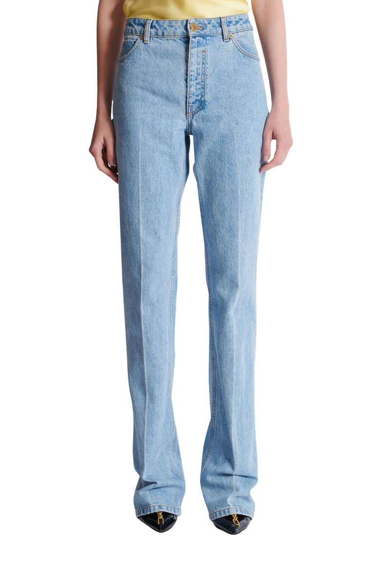 Denim high-waisted jeans, Alternate, color, blue