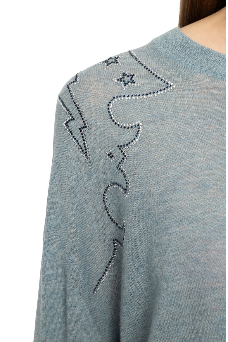 Swapy Sequin Embellished Cashmere Sweater, Alternate, color, FROZEN