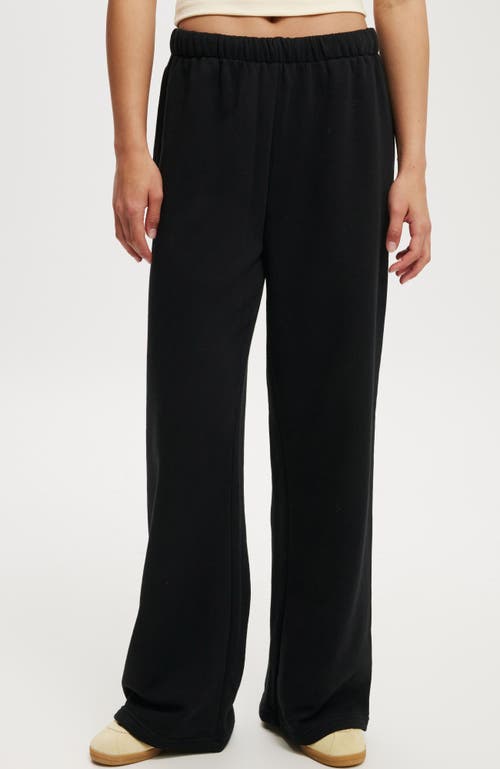 Cotton On Classic Fleece Wide Leg Sweatpant In Black