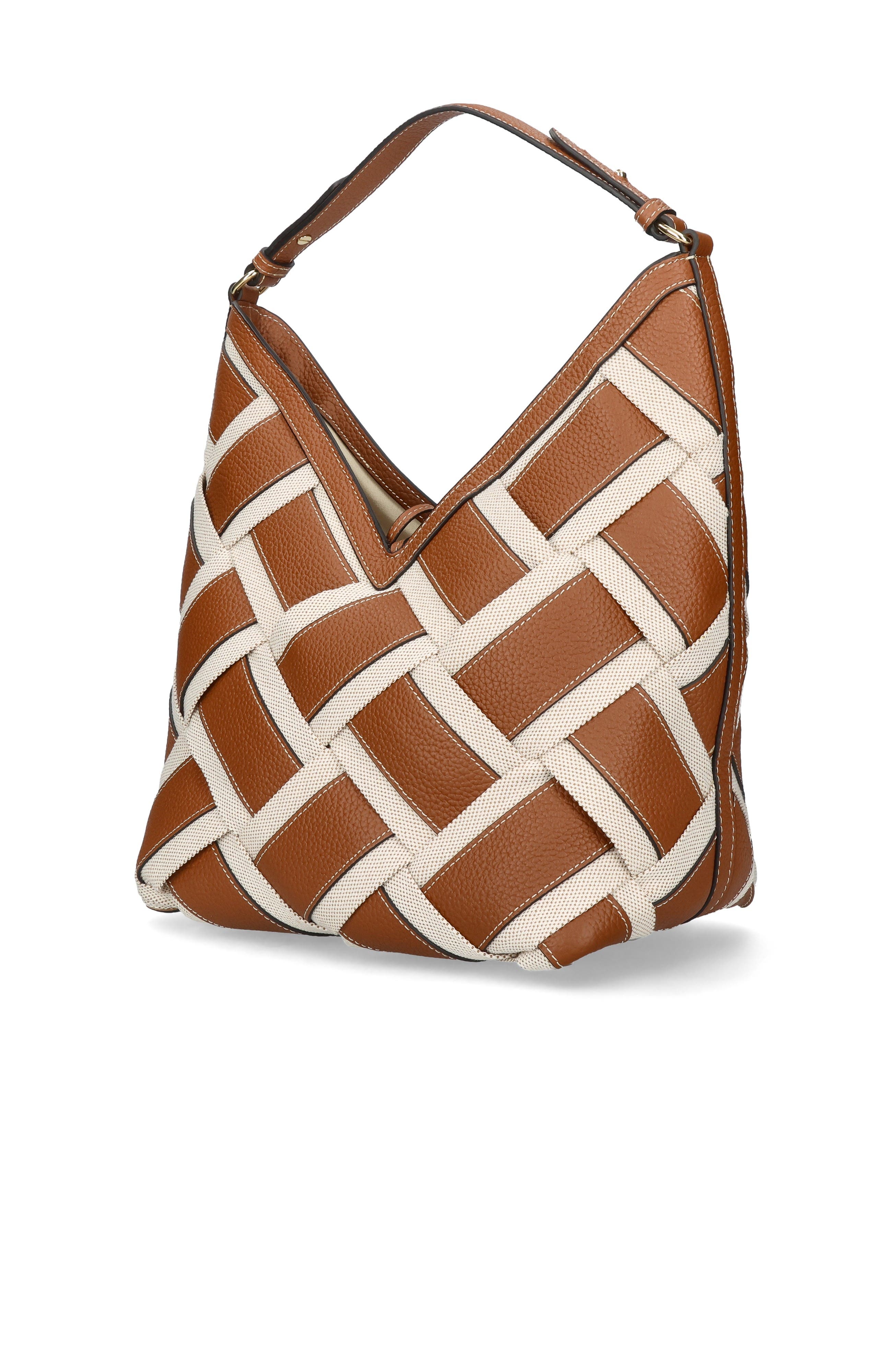 Large Criss Cross  Top Strap Bag, Alternate, color, Tan