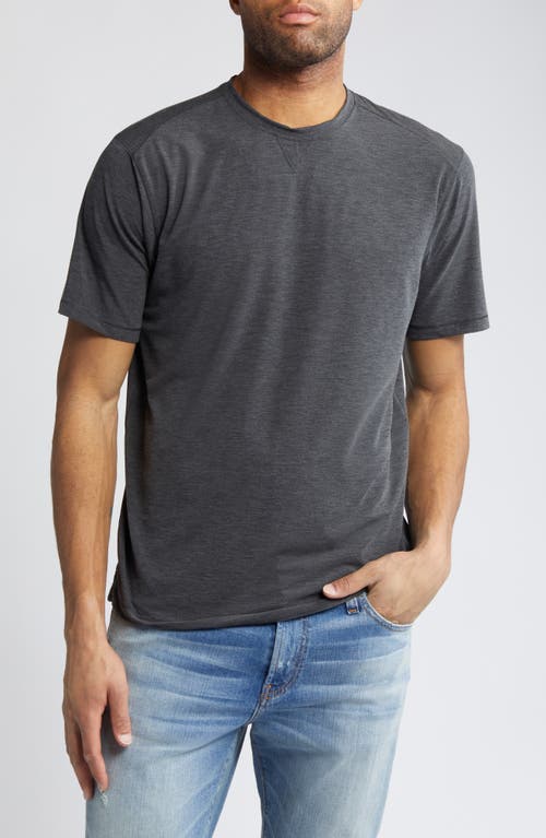 johnnie-O Course Performance T-Shirt in Heather Black 
