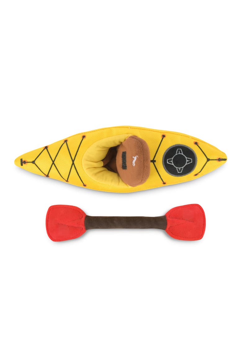 Camp Corbin Collection K9 Kayak Plush Dog Toy, Squeaker, Crinkle, Alternate, color, Multicolored