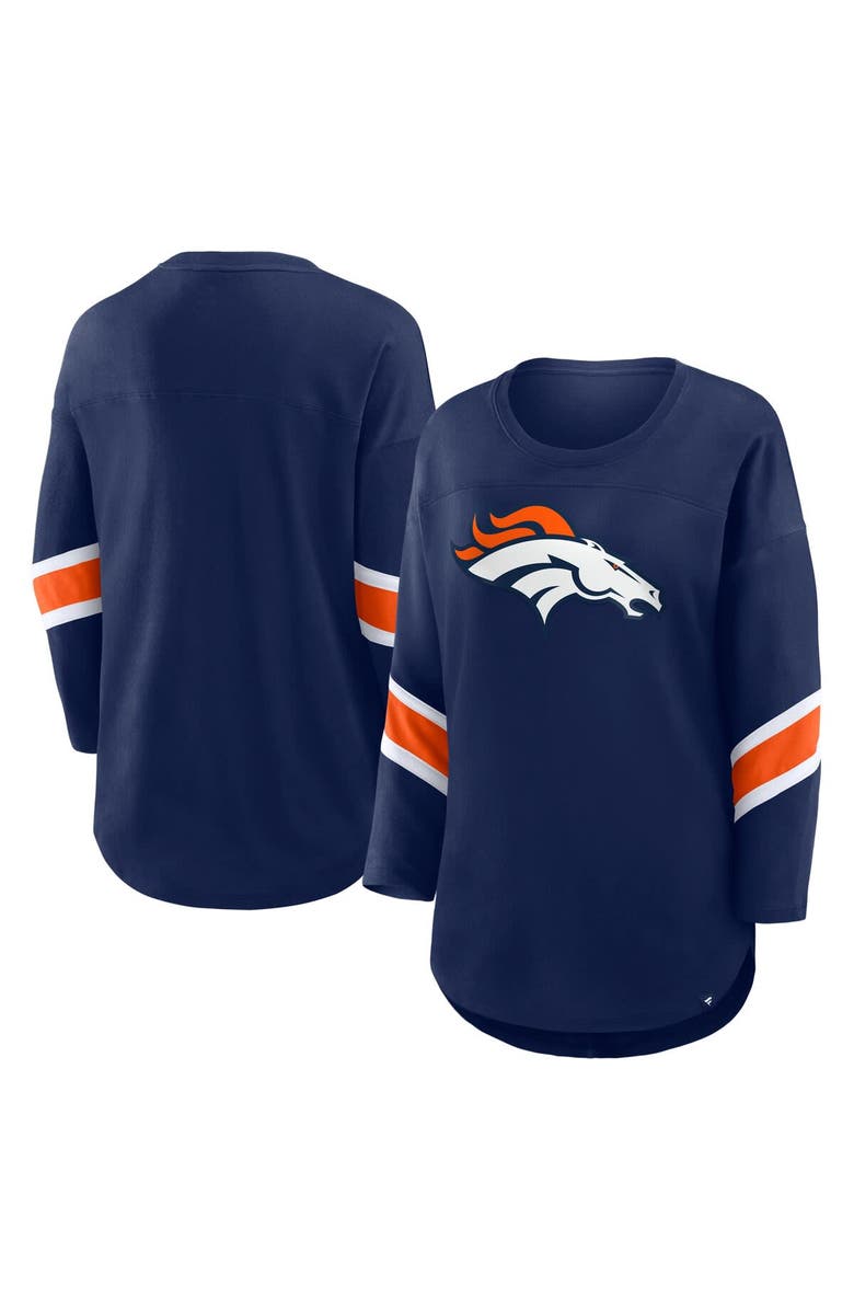 FANATICS Women's Fanatics  Navy Denver Broncos Redzone 3/4-Sleeve T-Shirt, Main, color, Navy