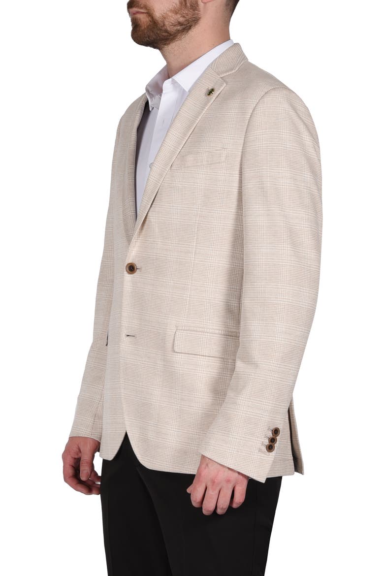 Plaid Knit Sport Coat, Alternate, color, TAN