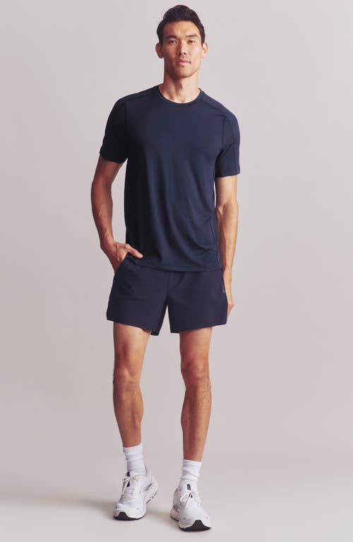 Rhone Invictus Perforated Performance T-shirt In True Navy