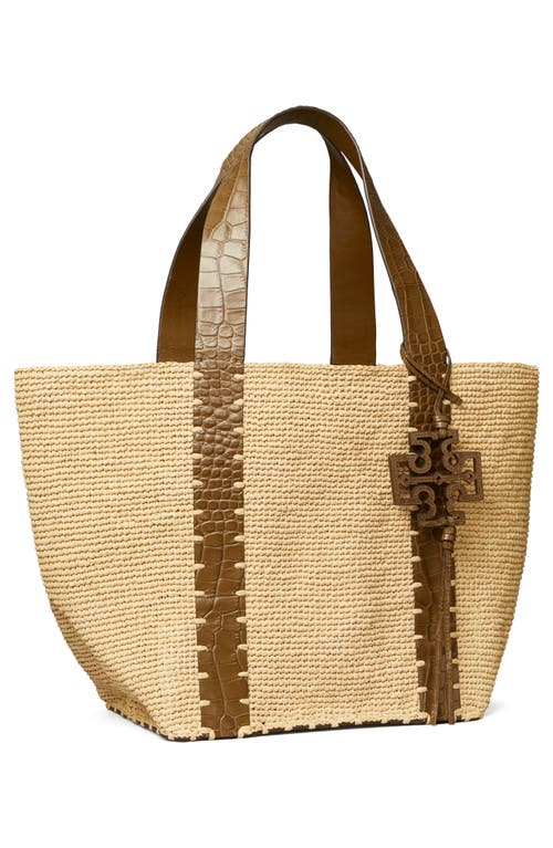 Tory Burch Straw Tote In Green