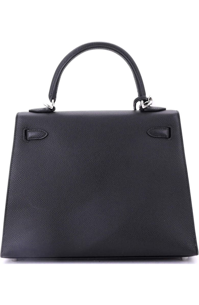 Pre-Owned Hermes Kelly Handbag Black Epsom with Palladium Hardware 25, Alternate, color, Noir