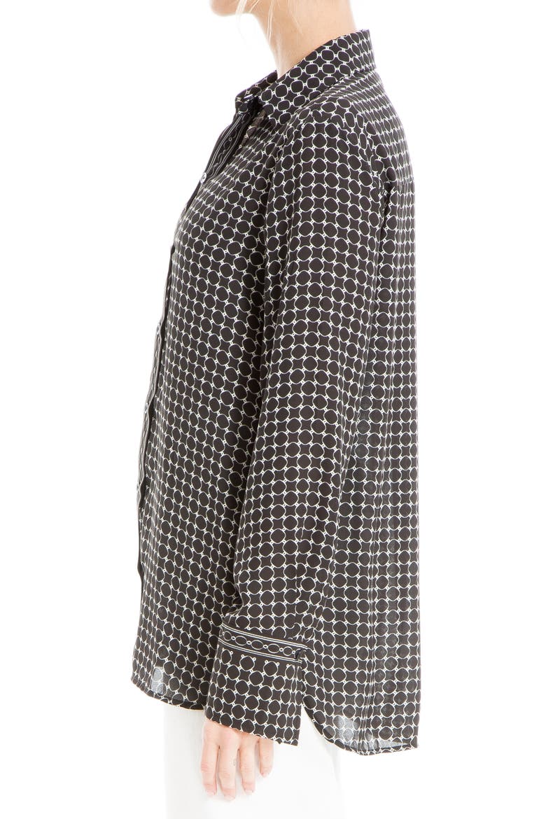 Printed Long Sleeve Button-Up Shirt, Alternate, color, BKIVODCT