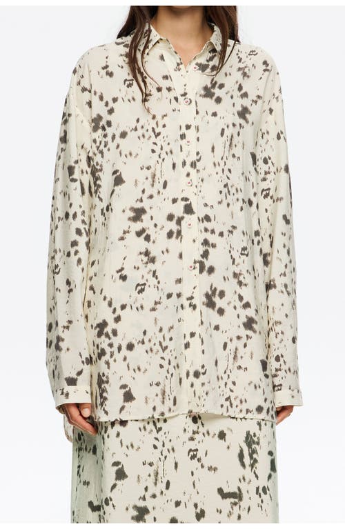 Bimba Y Lola Lynx Straight Cut Shirt In Neutral