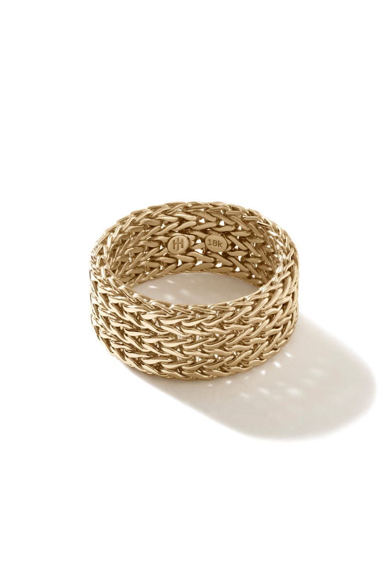 Rata Chain Ring, Wide, 9mm, Alternate, color, GOLD