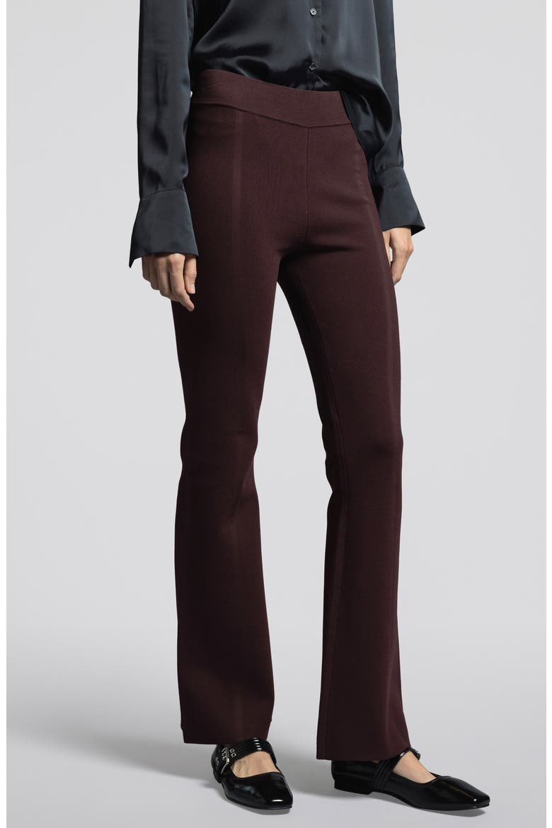Sasha Stripe Flare Pants, Alternate, color, DARK LILAC