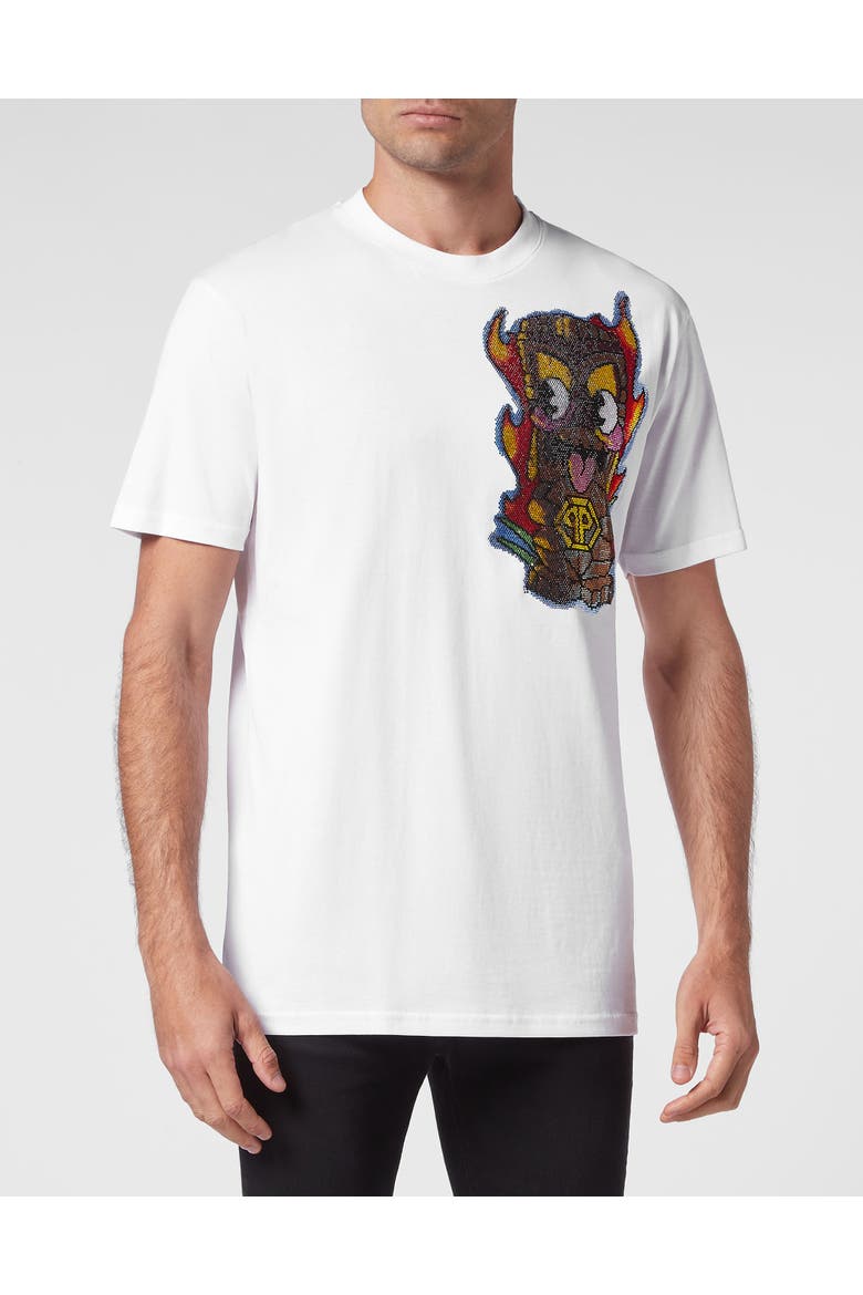 T-Shirt Round Neck Ss Hawaii Men, Main, color, white