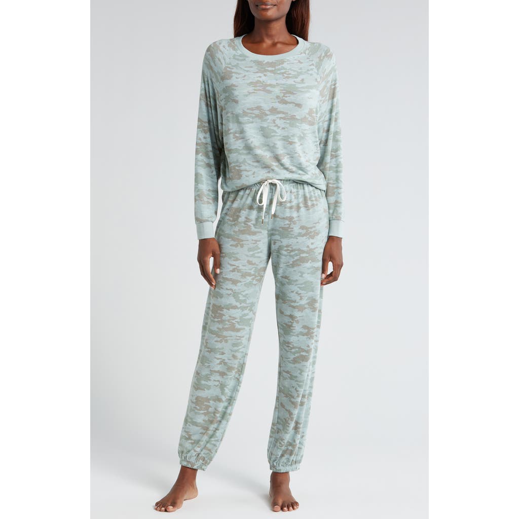 Honeydew Intimates Star Seeker Brushed Jersey Pajamas In Green