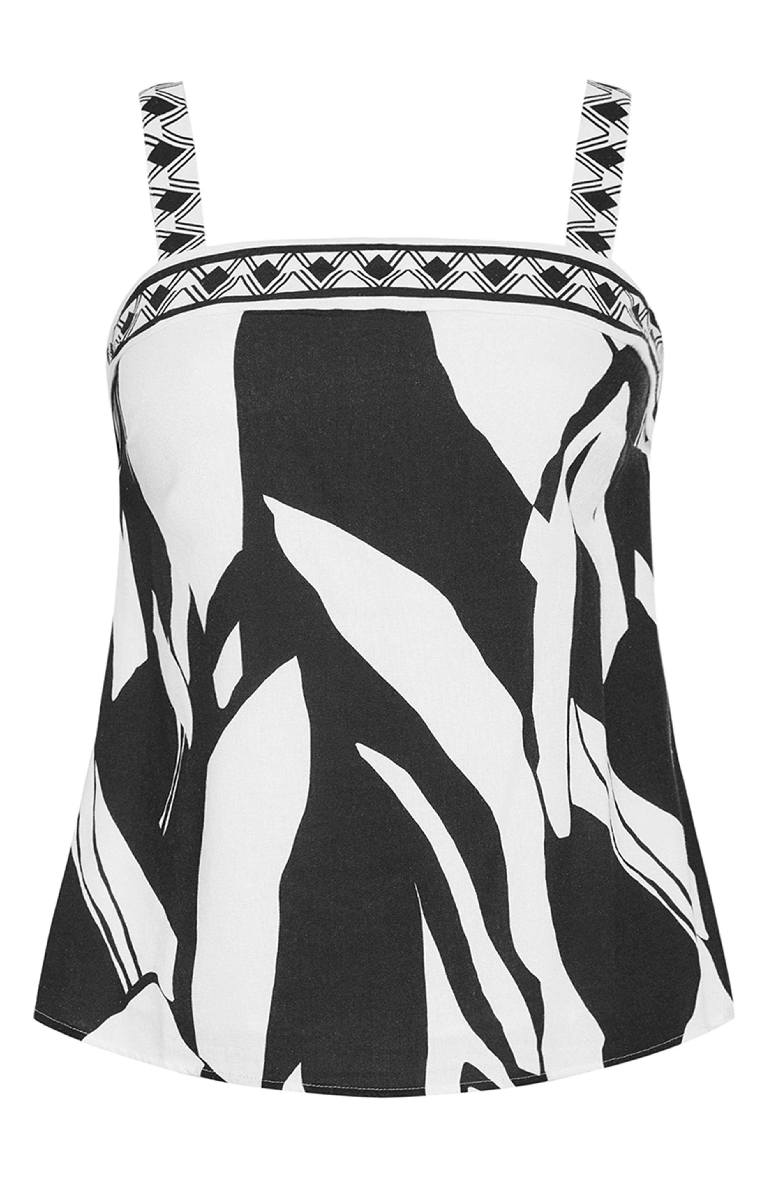 City Chic Contrast Border Sleeveless Top (Women) | Nordstrom