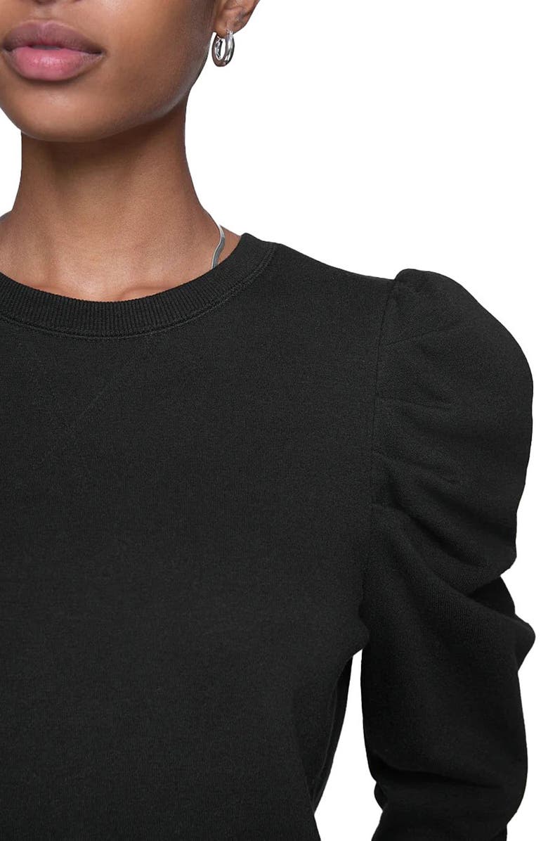 Rebecca Minkoff Janine Puff Sleeve Sweatshirt, Alternate, color, True Black