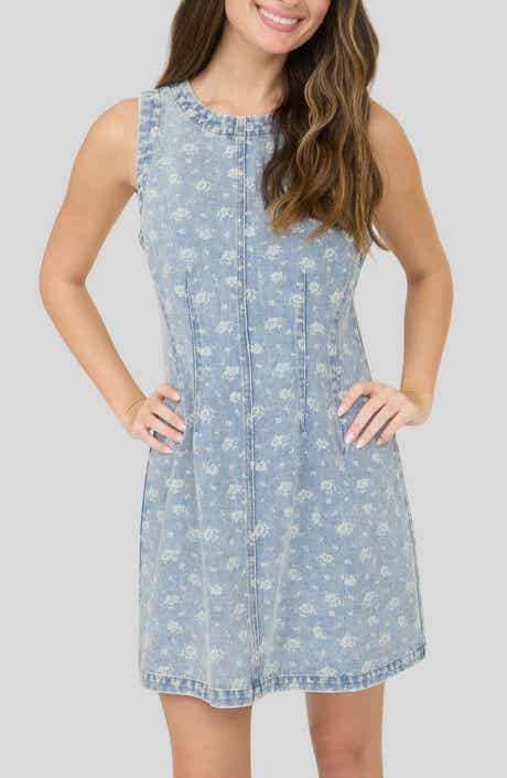 Blu Pepper Floral Denim Dress