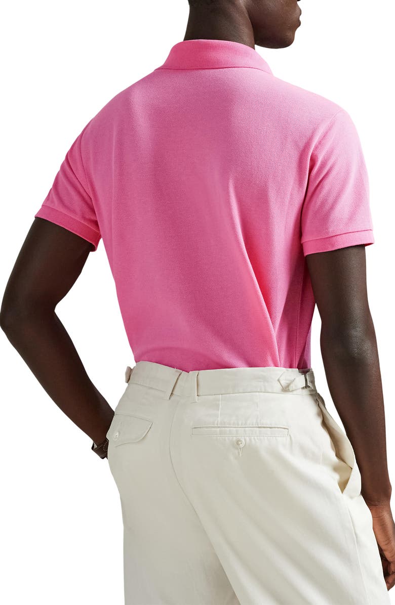 Polo Ralph Lauren Iconic Cotton Piqué Polo, Alternate, color, Baja Pink