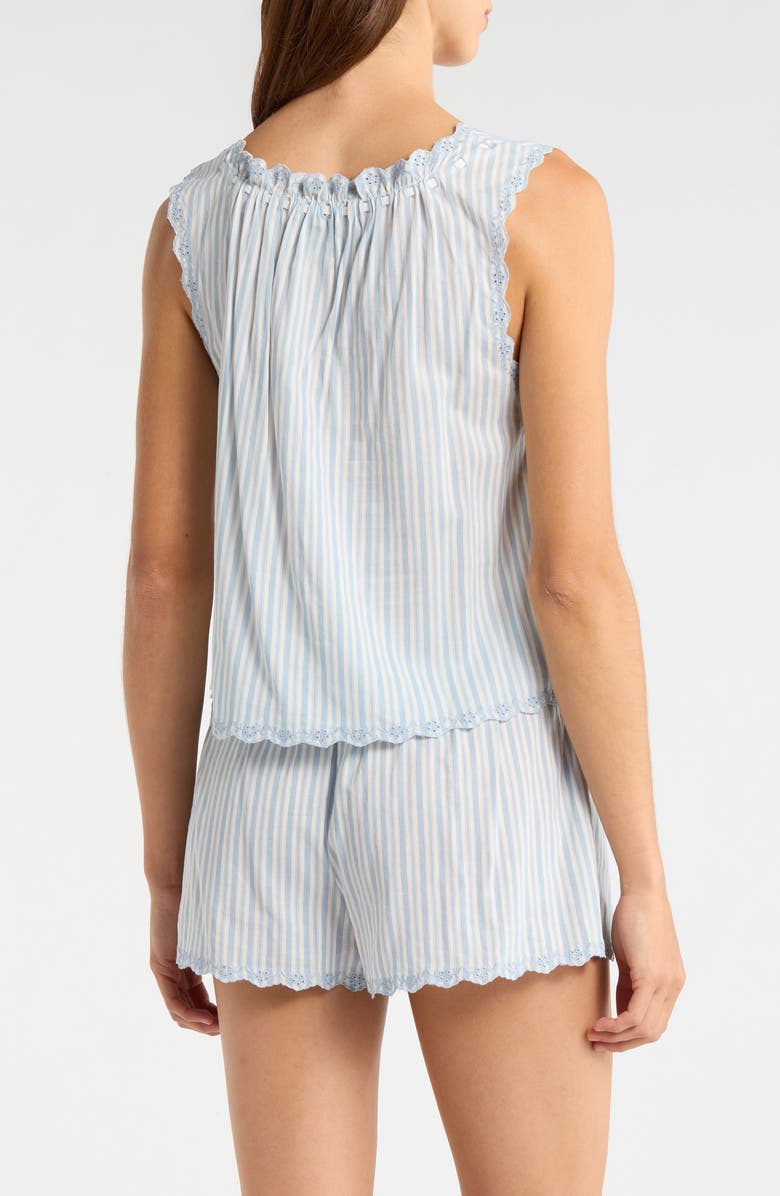 Reformation Hazel Short Pajamas, Alternate, color, Calamari Stripe