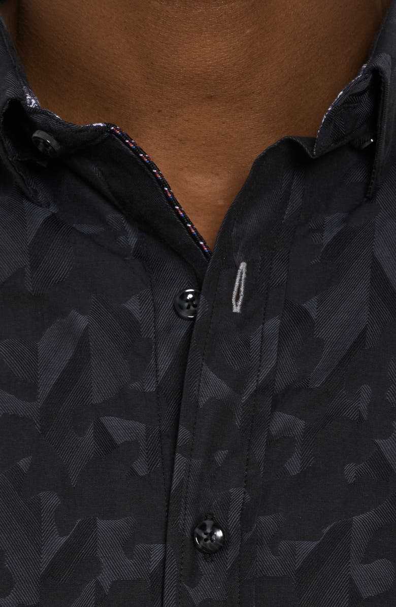 Robert Graham Kamal Jacquard Button-Up Shirt, Alternate, color, 