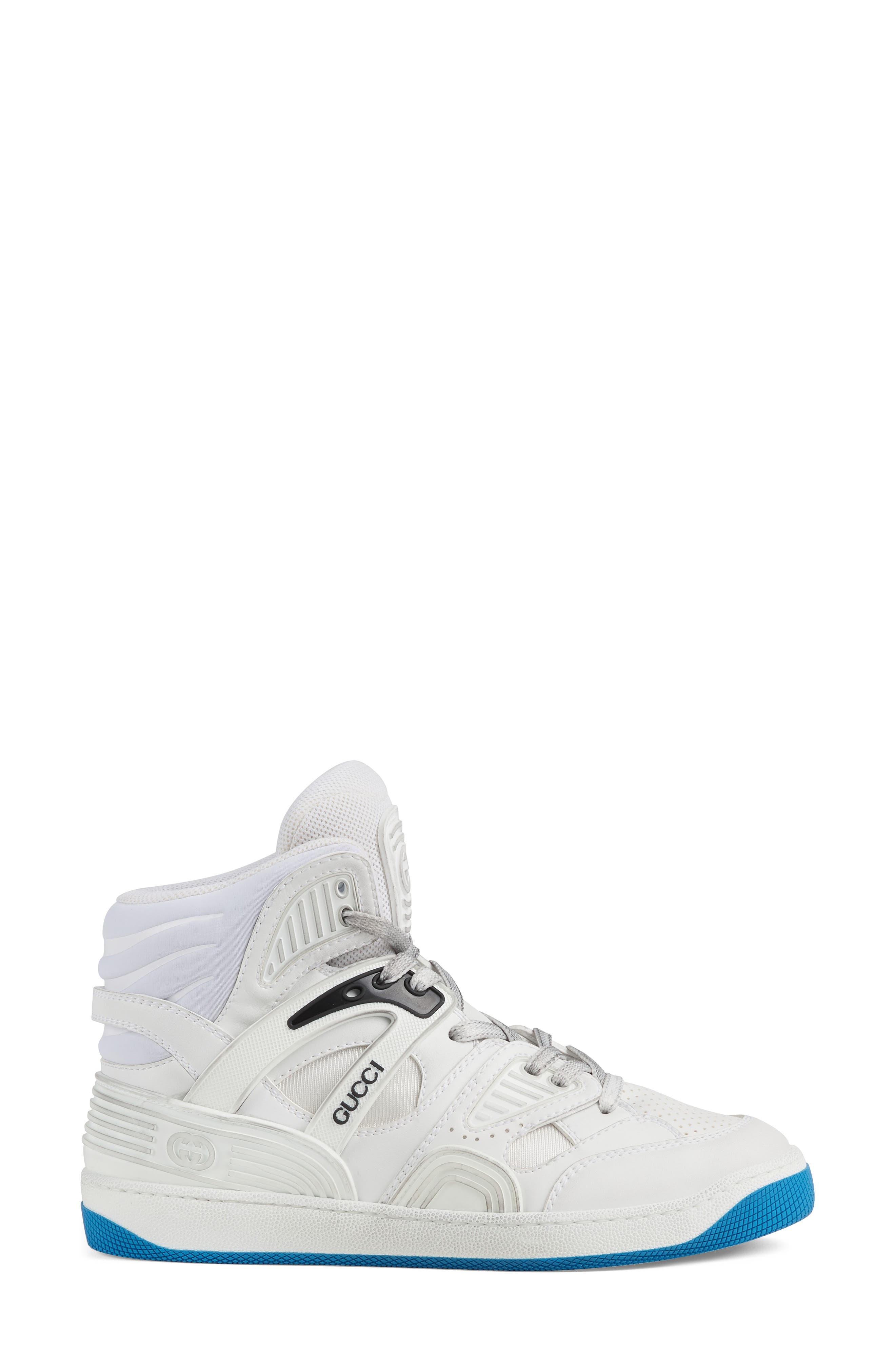 Gucci Basket High Top Sneaker, Alternate, color, 