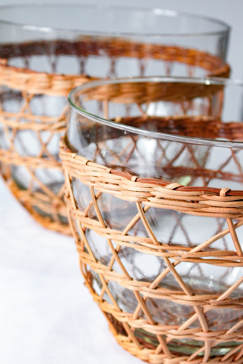 Rattan Cage Bowl, Alternate, color, Natural - Medium