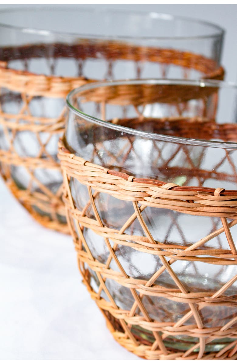 Be Home Rattan Cage Bowl, Alternate, color, Natural - Large