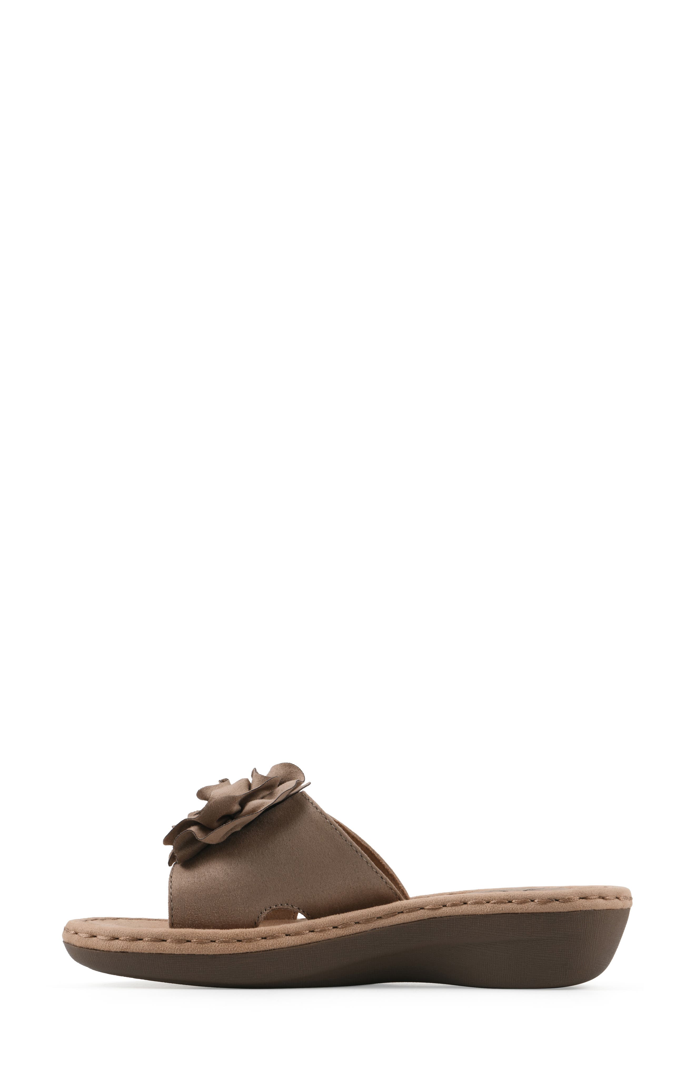 Casmyn Floral Mini Wedge Sandal - Wide Width Available, Alternate, color, MOCHA/ FABRIC