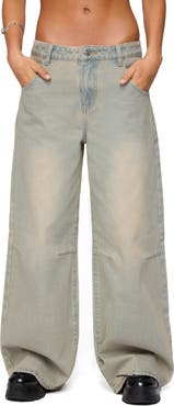 EDIKTED Santi Low Rise Wide Leg Jeans