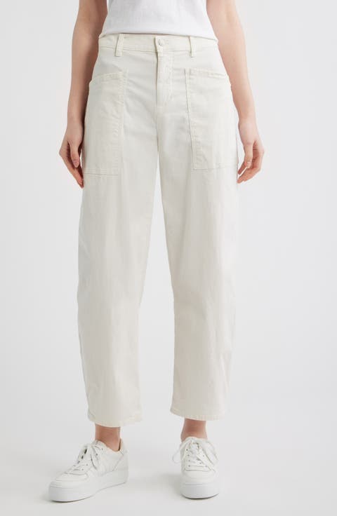 Bray Barrel Leg Cotton Twill Pants