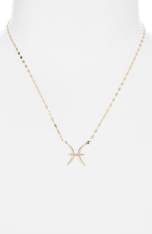 Lana Pisces Zodiac Diamond Pendant Necklace In Gold