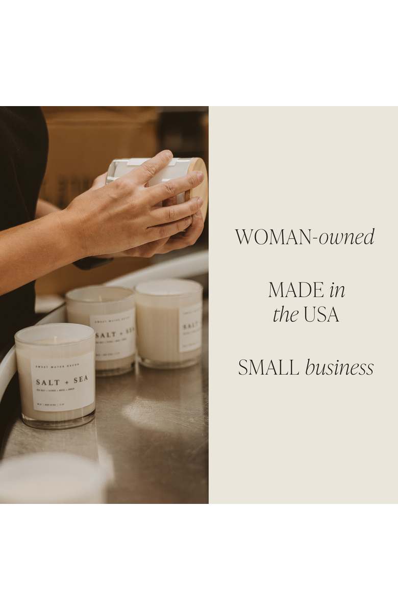 SWEET WATER DECOR 11oz White Jar Candle - Spa Scents, Alternate, color, Wildflowers And Salt