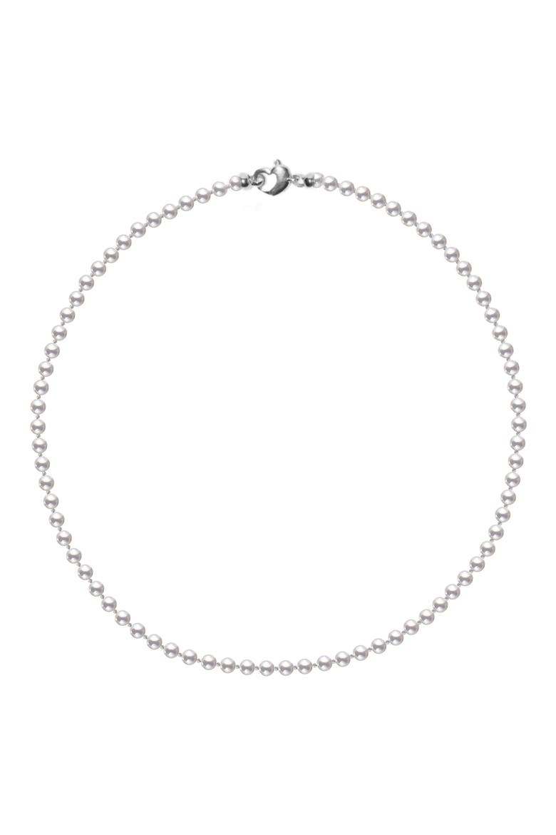 Mini Akoya Pearl Necklace, Main, color, WHITE PEARL