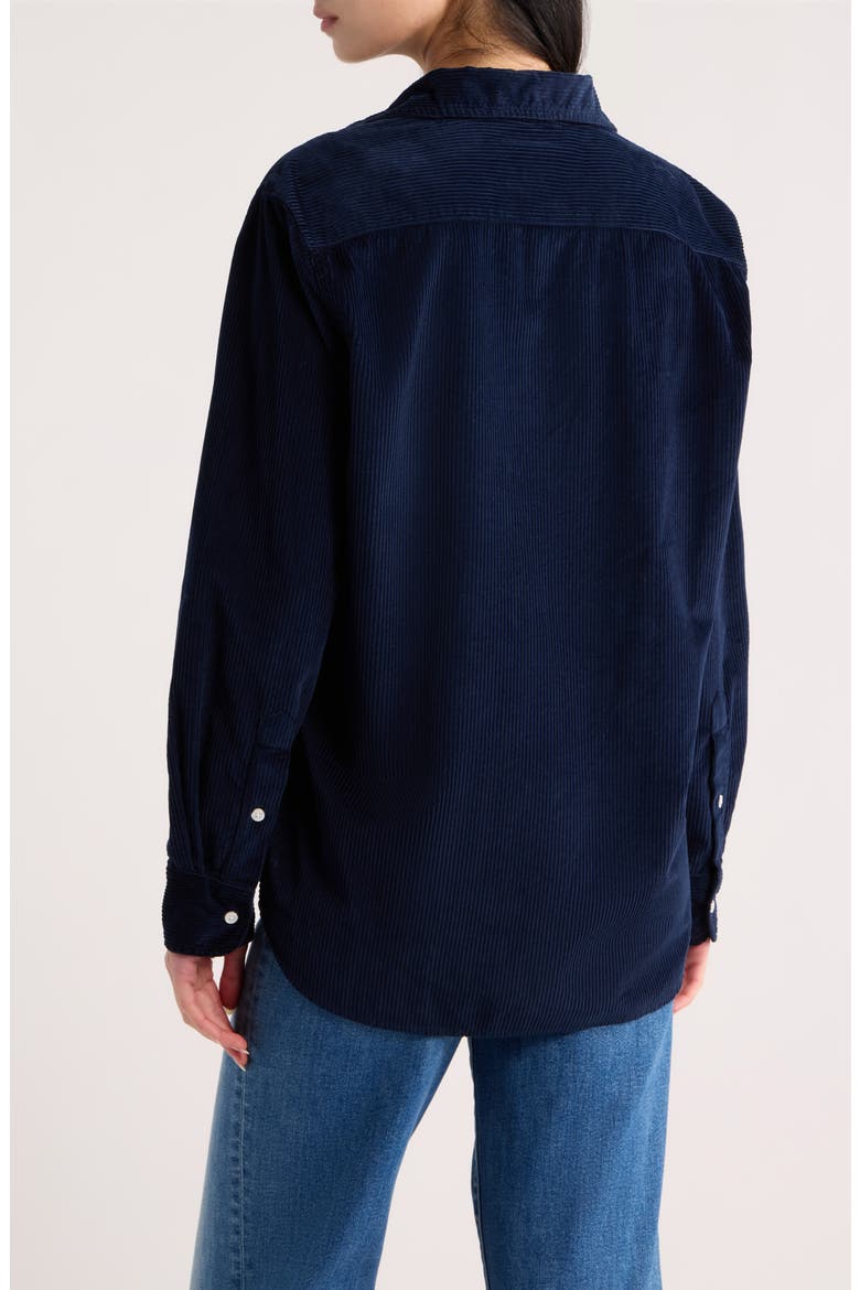 Eileen Relaxed Corduroy Button-Up Shirt, Alternate, color, CLASSIC NAVY
