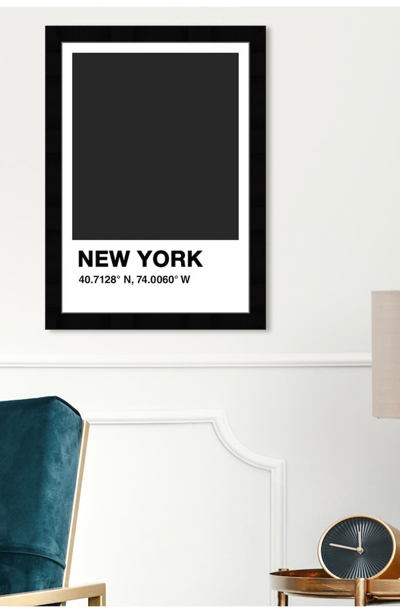 Wynwood Studio New York Color Swatch Framed Wall Art, Alternate, color, Black