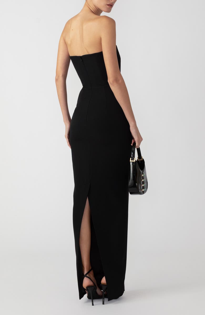 SAU LEE Imani Strapless Gown, Alternate, color, Black