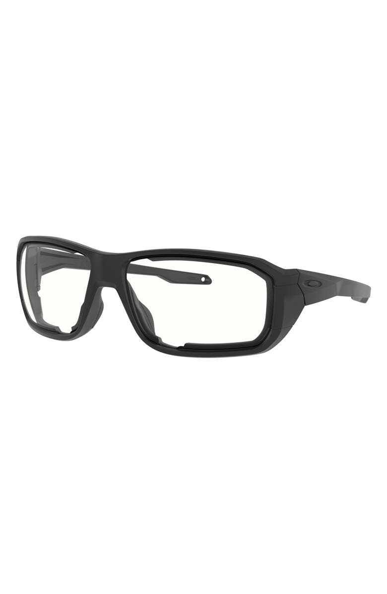 Oakley Ballistic 65mm Rectangular Sunglasses, Alternate, color, Black