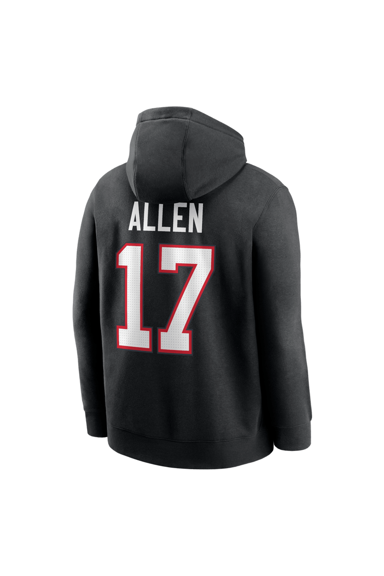 Men's Nike Josh Allen Black Buffalo Bills Name & Number Fleece Hoodie, Alternate, color, Black