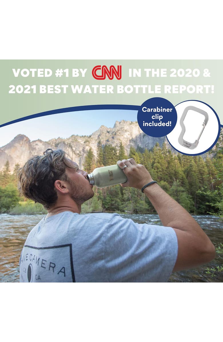 Healthy Human Stainless Steel Water Bottle Double Walled, Alternate, color, Green