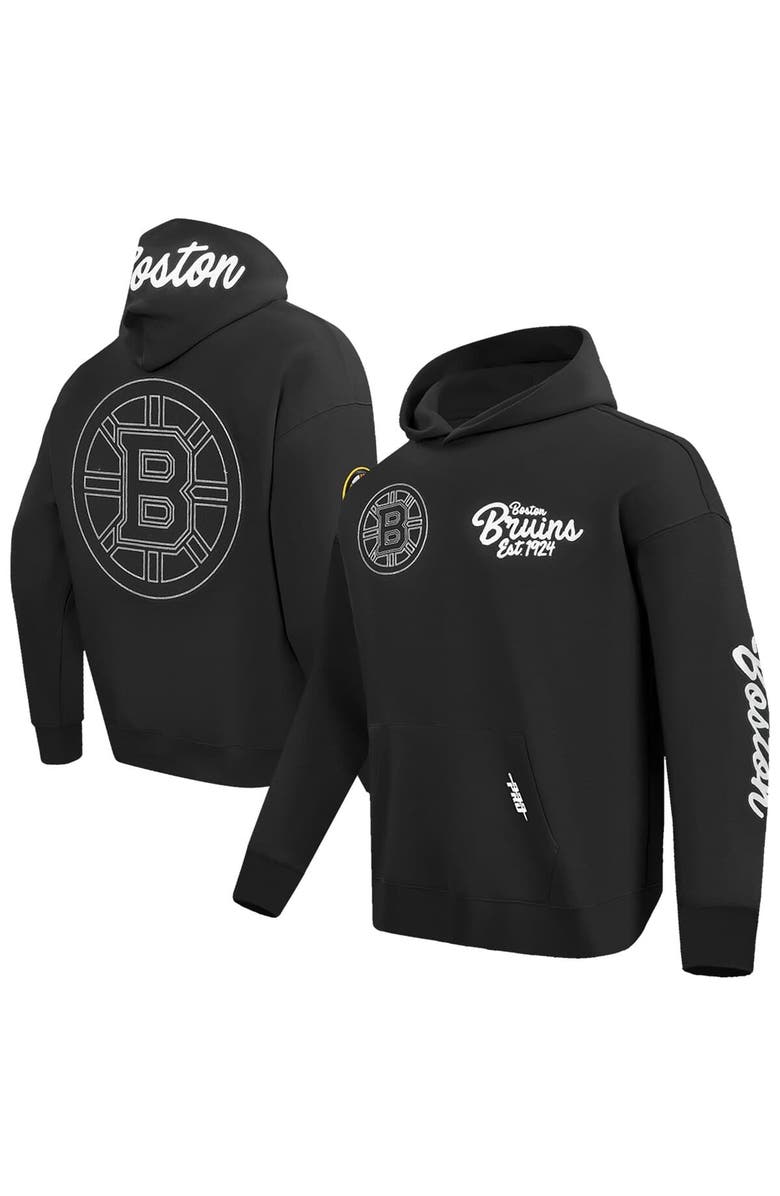 PRO STANDARD Men's Pro Standard Black Boston Bruins Paint the City Pullover Hoodie, Main, color, Black