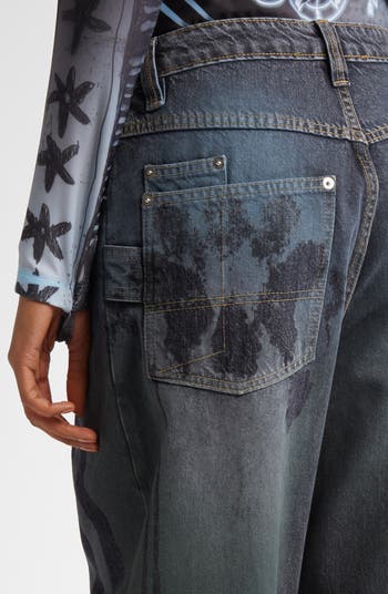 Paolina Russo Ice Printed Baggy Wide Leg Jeans | Nordstrom