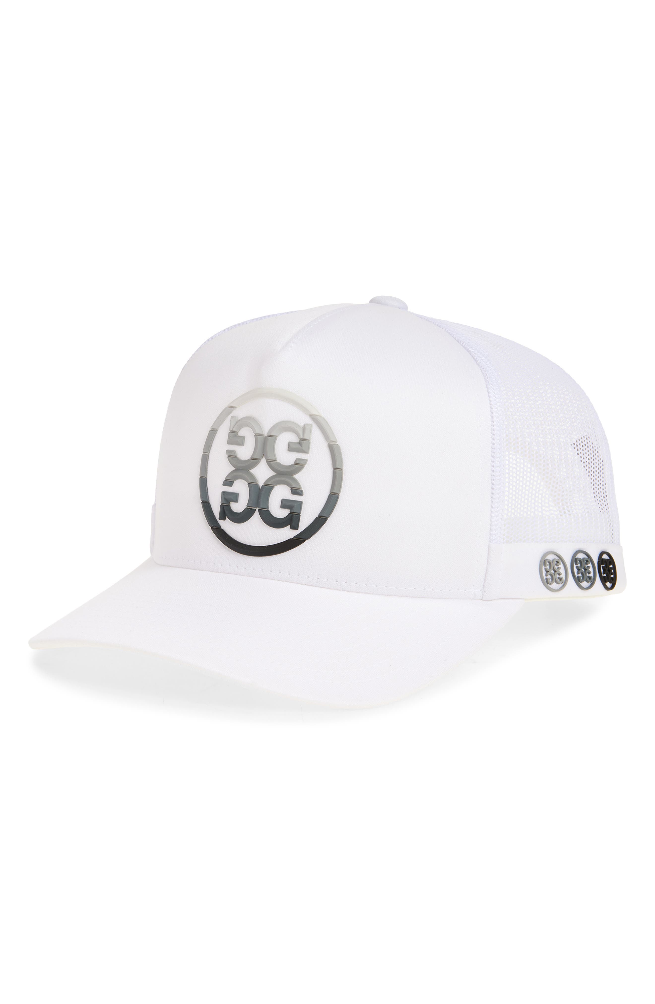 G/fore Gradient Circle Trucker Hat In Snow