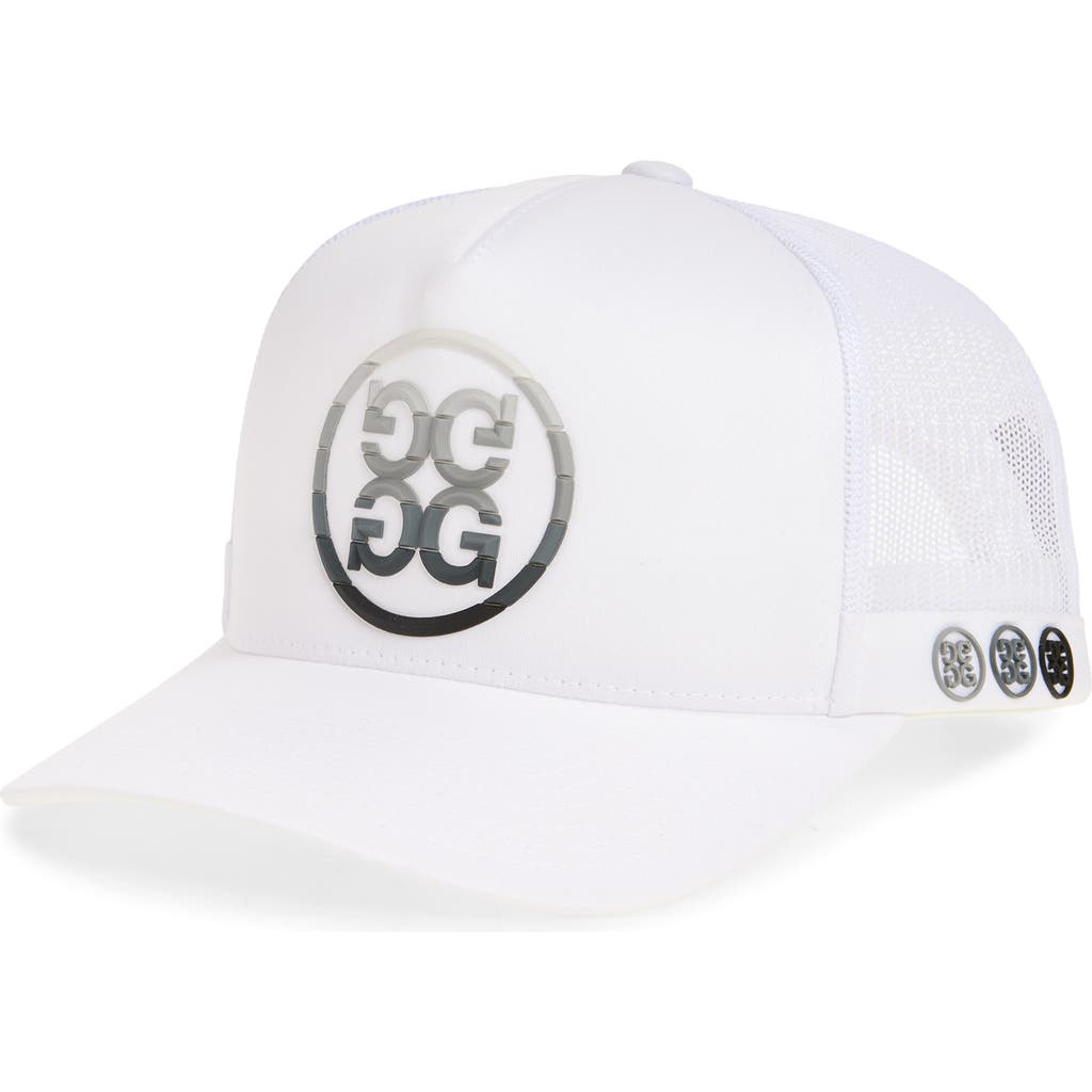 G/fore Gradient Circle Trucker Hat In Snow